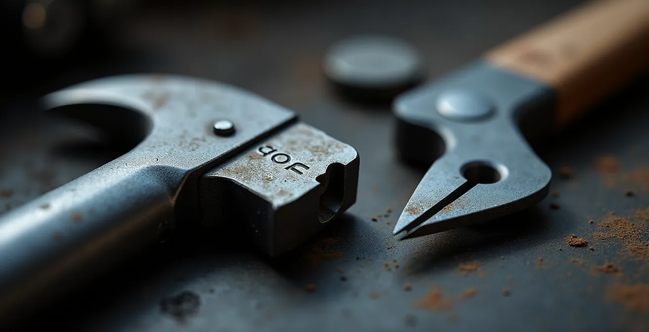 Gros plan sur des outils de vitrerie professionnels et amateurs côte à côte